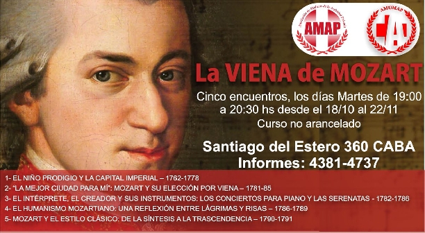 Actividad cultural. Curso. La Viena de Mozart. Su vida y su obra