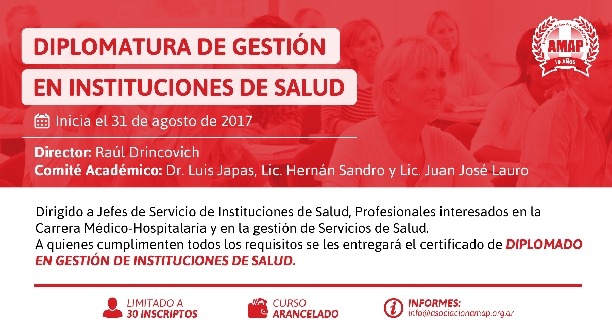 Capacitación. Diplomatura en Gestión de Instituciones de Salud