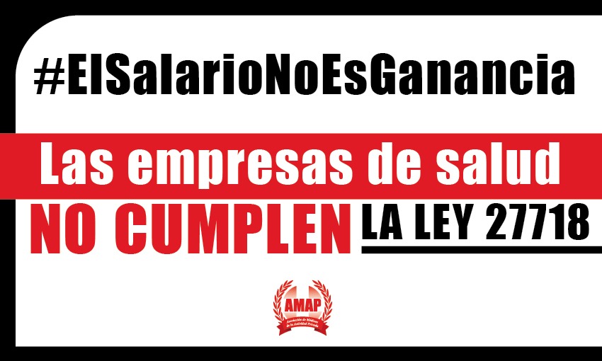 Las empresas de salud no cumplen la Ley 27718