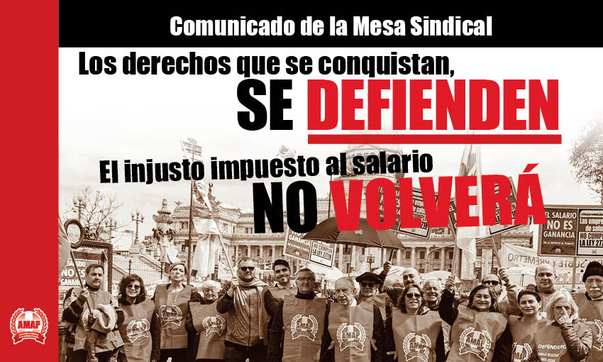 Comunicado de la Mesa Sindical