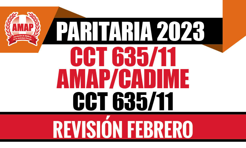 Ajuste paritario febrero 2024 CCT 635/11 AMAP-CADIME