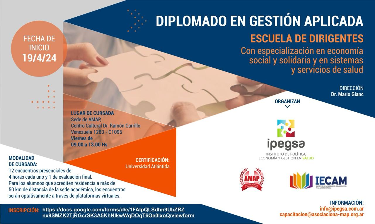 Diplomado con especialización en economía social y solidaria y en sistemas y  servicios de salud