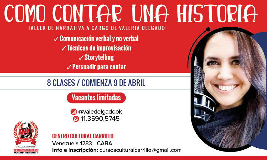 Curso de Narrativa a cargo de Valeria Delgado