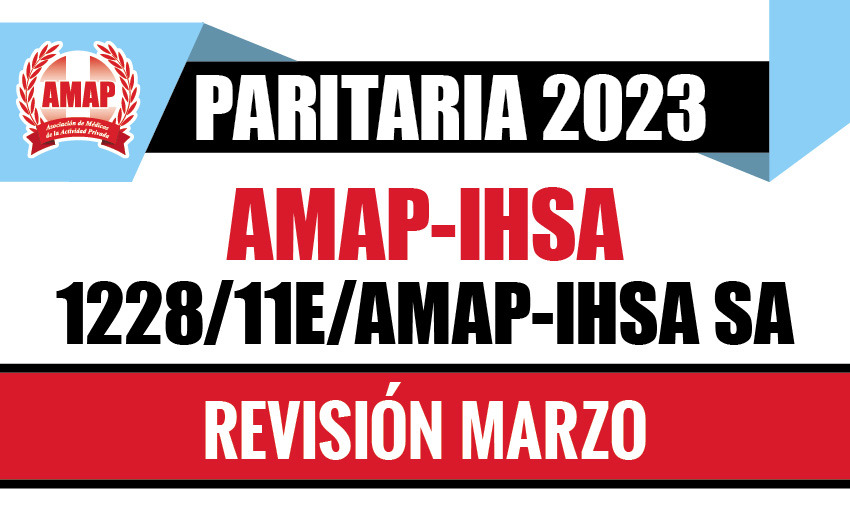 Ajuste paritario marzo 2024 CCT 1228/11E AMAP-IHSA SA (Emergencias)