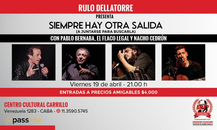 Rulo Dellatrorre presenta «Siempre hay otra salida»