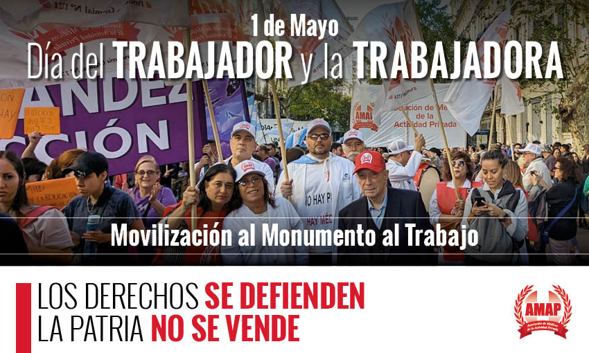 La AMAP convoca a la movilización del 1 de mayo