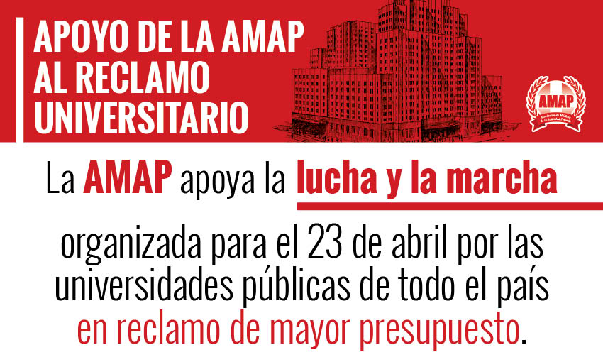 Apoyo de la AMAP al reclamo universitario