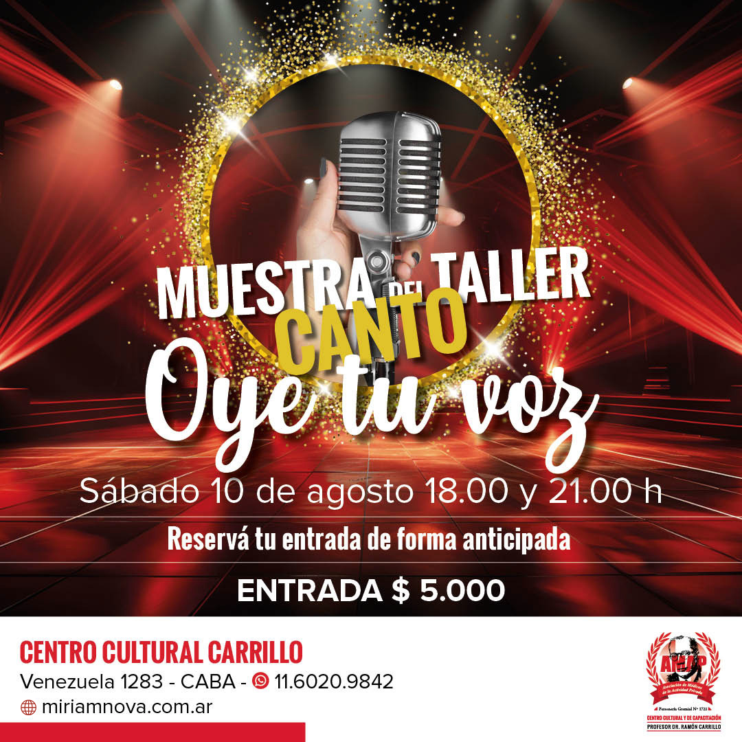 Muestra del taller de canto «Oye Tu Voz» – Asociación de Médicos de la ...