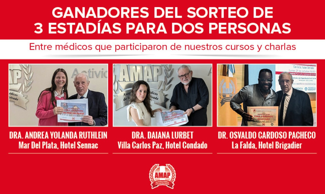 Ganadores del sorteo de dos estadías a tres destinos de nuestro país