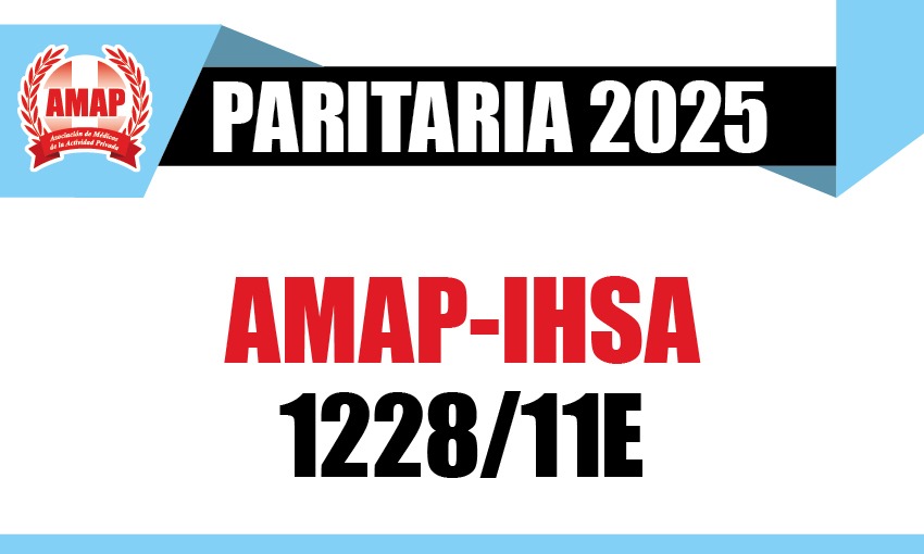 Paritaria 2025 del CCT 1228/11E AMAP-IHSA SA (Emergencias)