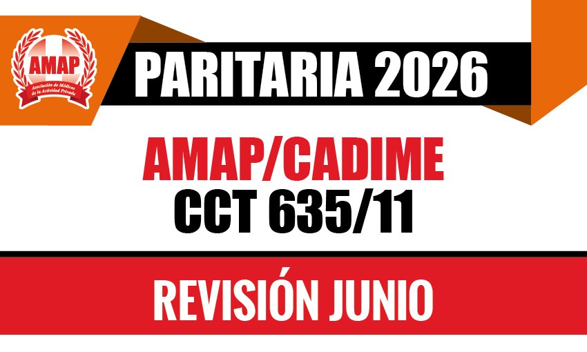 Paritaria 2026. Ajuste mes de junio del CCT 635/11 AMAP-CADIME